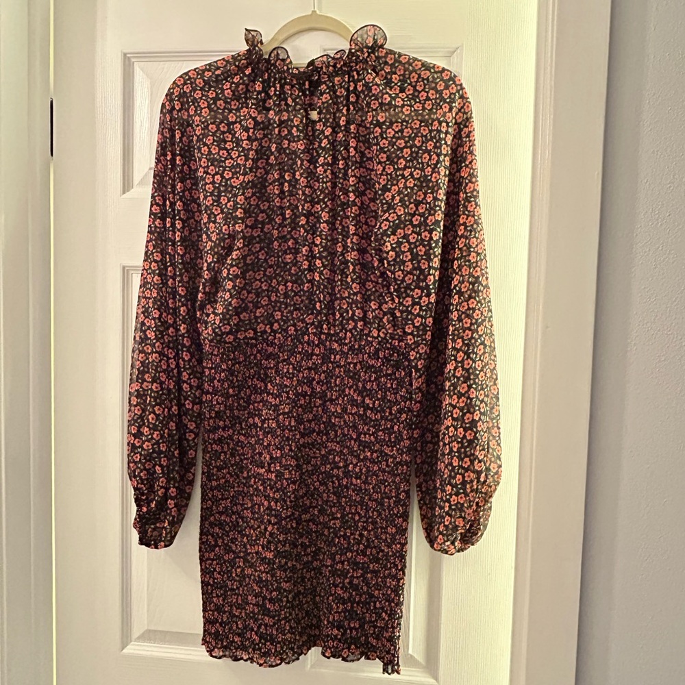 C/MEO Collective Women's Longevity Long Sleeve Smocked Mini Dress